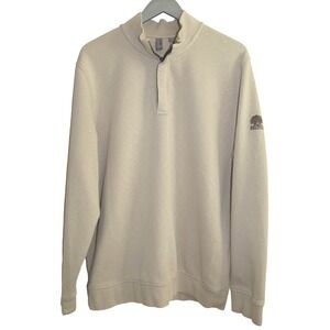 Ashworth 1/4 Zip Pullover Men's L Beige Performance Sweatshirt Belfair Logo Golf